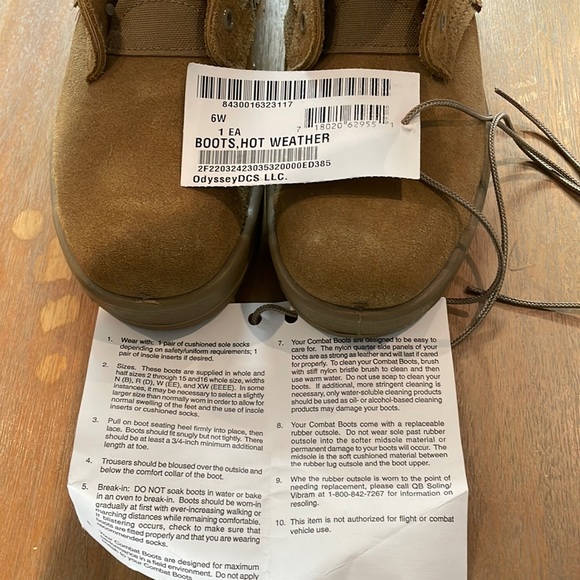 Army boots, hot weather size 6w - Picture 5 of 6